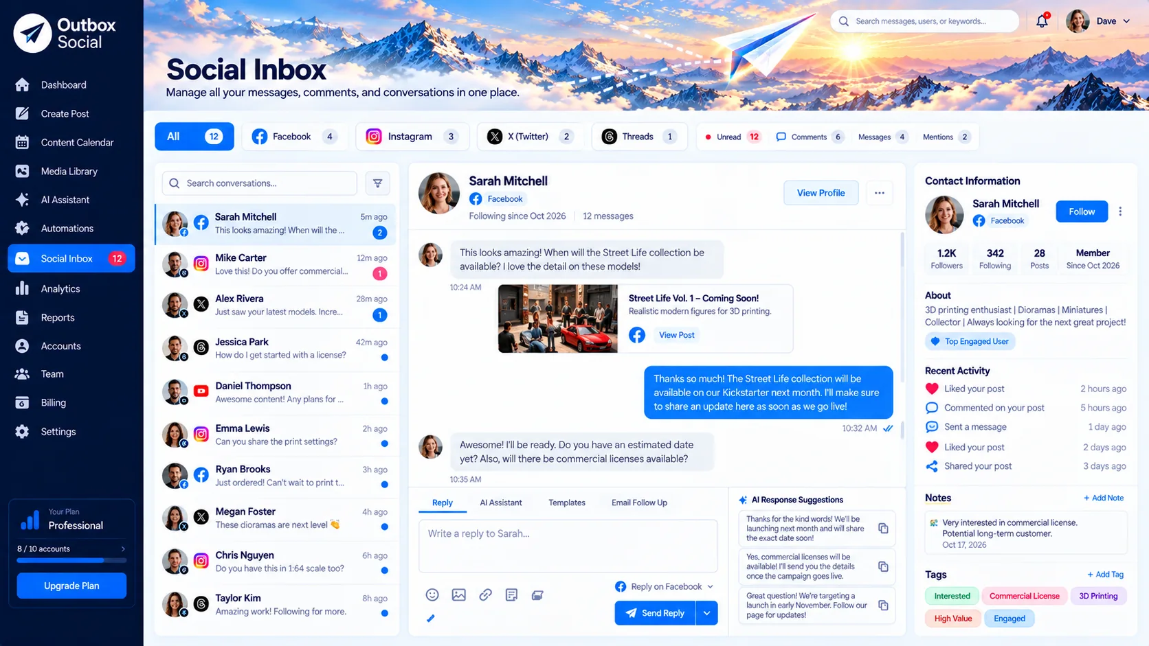 Social inbox