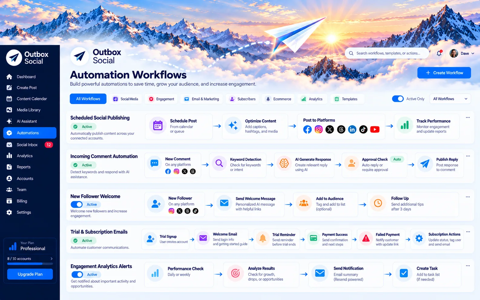 Workflow automation illustrated interface